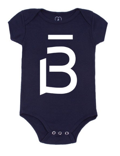 B Logo Onesie from Barre3 in navy blue