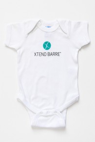 An image of a baby onesie you can purchase from XtendBarre.