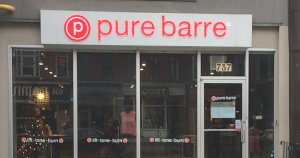 An exterior shot of a Pure Barre location