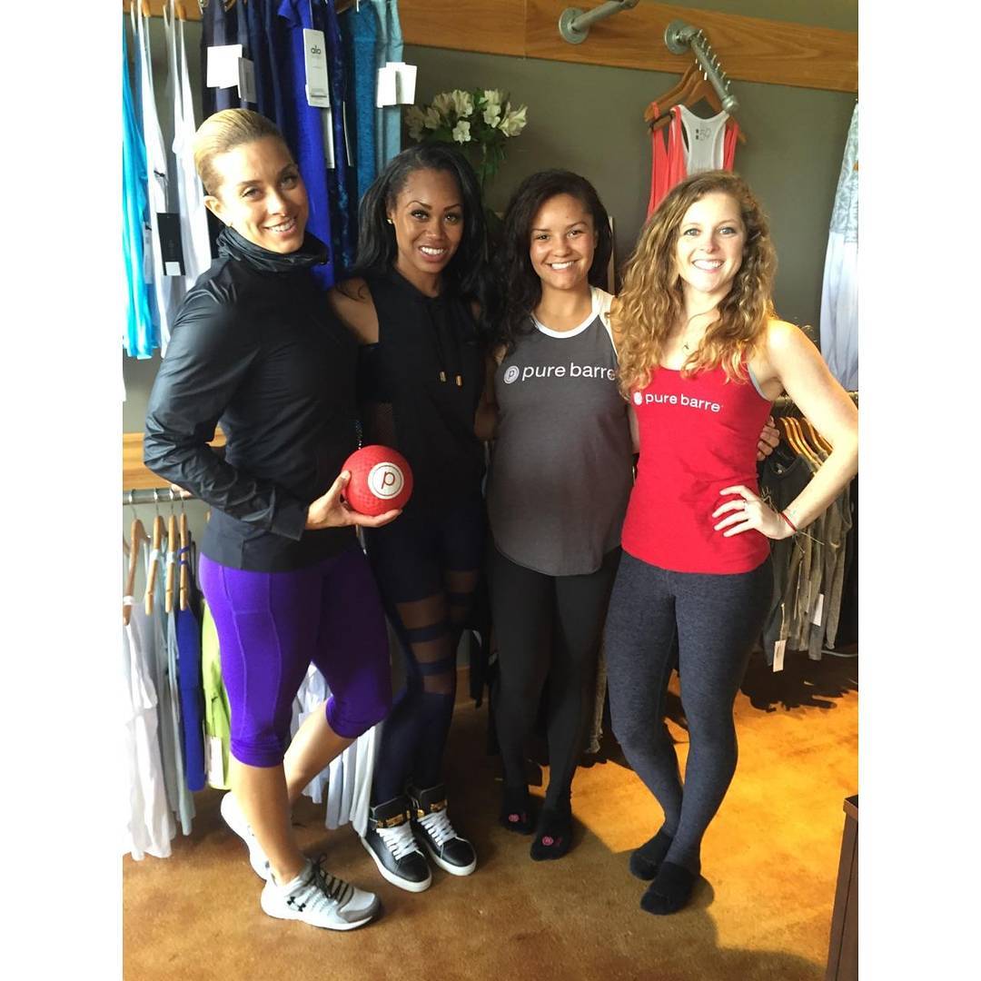 The Real Housewives of Potomac drop by Pure Barre McLean.