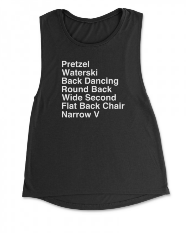 List of Barre Exercises 2.0 Muscle Tank in Black